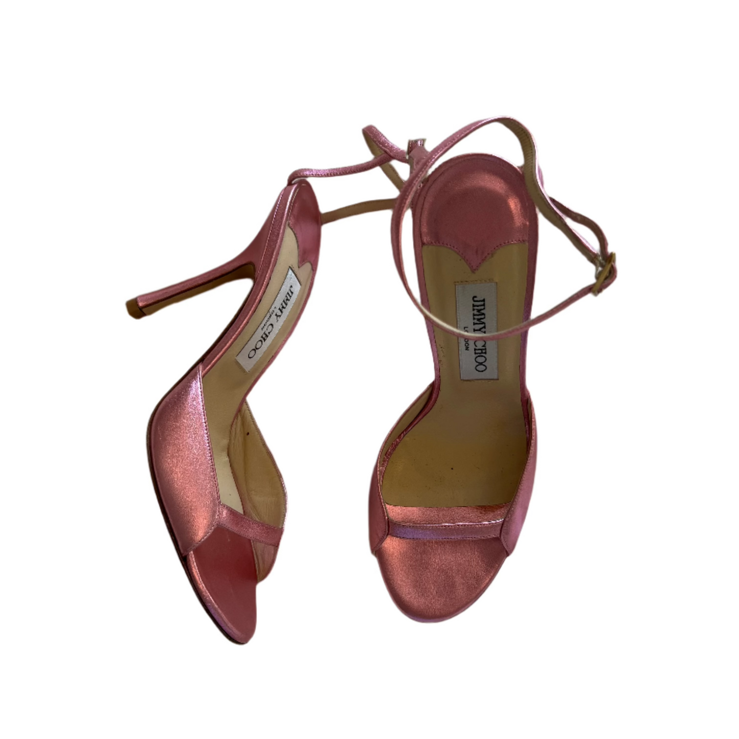 jimmy choo metallic pink heels, 39