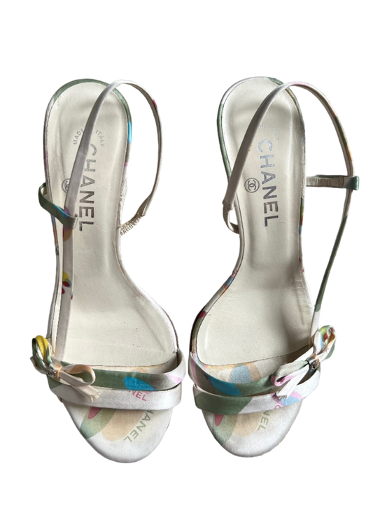 chanel bow heels, 38.5