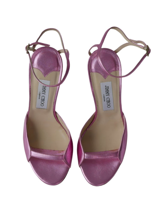 jimmy choo metallic pink heels, 39