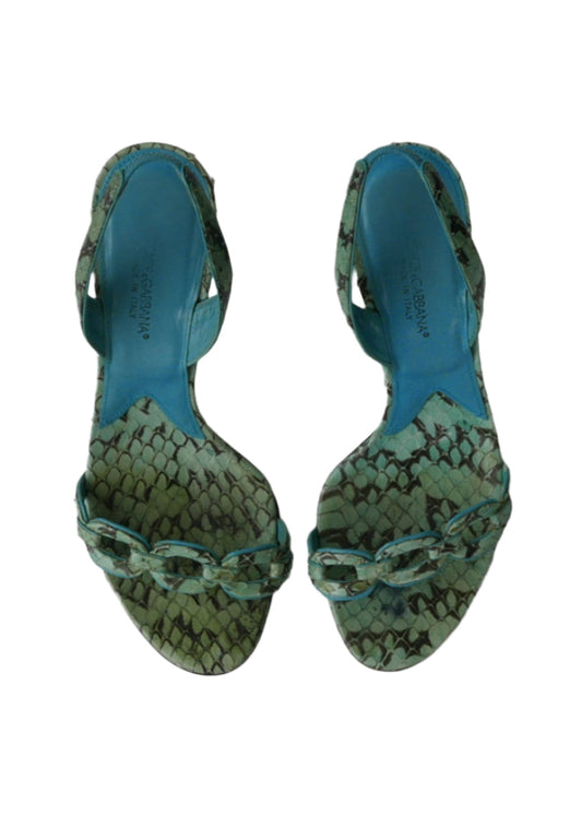dolce & gabbana snakeskin heels, 36.5