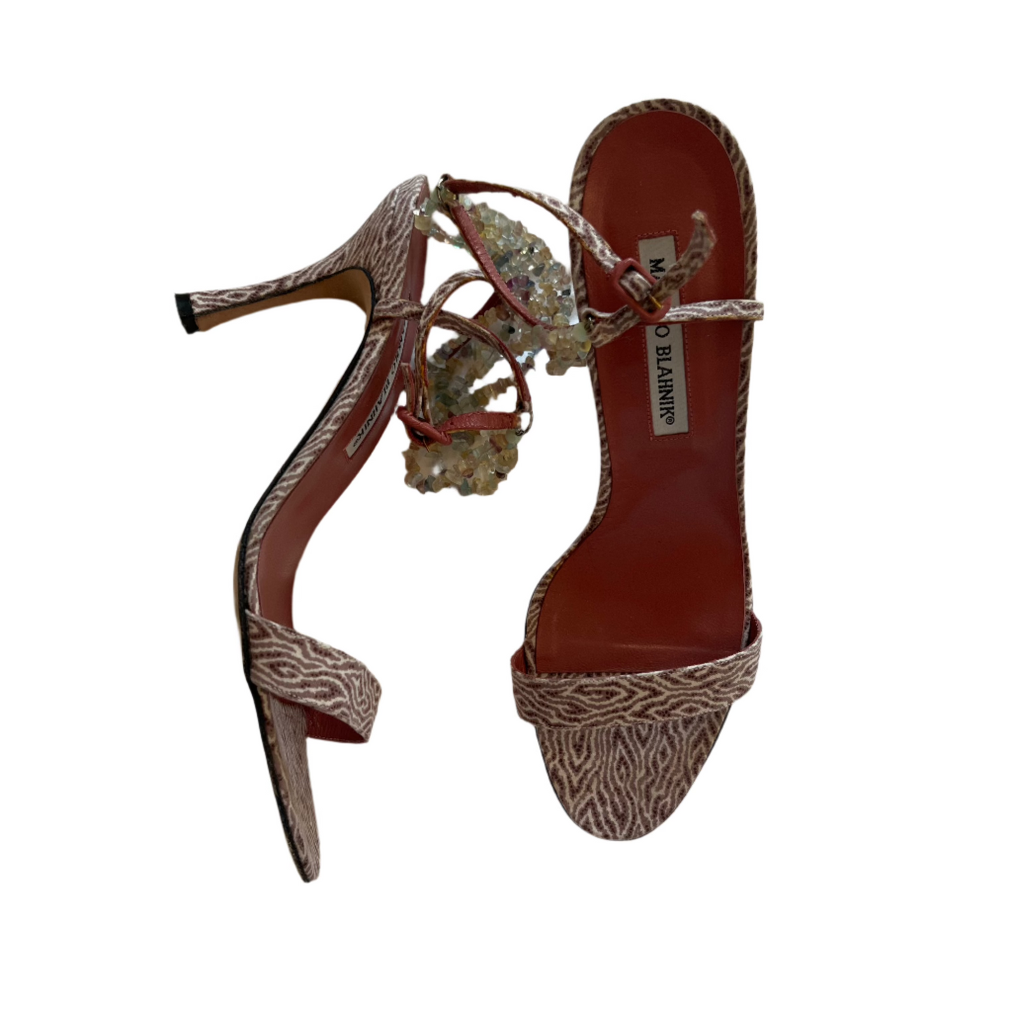 manolo crystal vine heels, 38